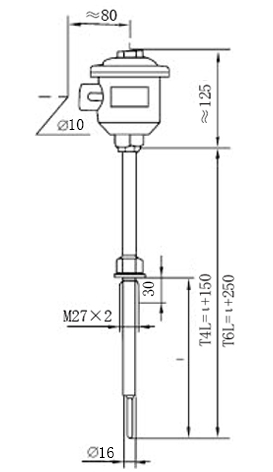 M27×2固定螺紋式隔爆型熱電偶型號規格