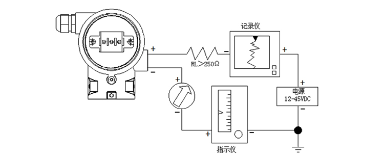 智能微差壓變送器非智能型現場導線連接